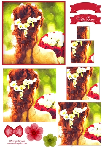 Watercolour Wedding Topper , Pyramid Layers & Embellishments
