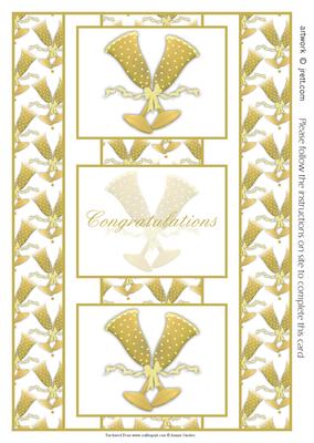 Celebration Glasses 3 Panel Fold Back