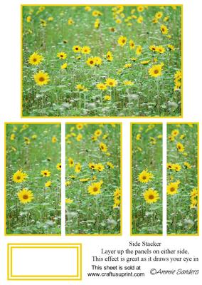 Beautiful Flowers in the Meadow Floral Side Stacker