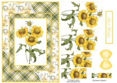 Beautiful Floral Torn Edge Effect Card Front