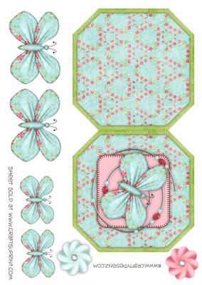 Fancy Butterfly 5x5 Card