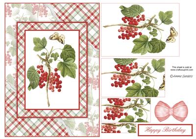 Beautiful Floral Torn Edge Effect Card Front