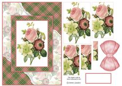 Beautiful Floral Torn Edge Effect Card Front