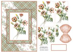 Beautiful Floral Torn Edge Effect Card Front