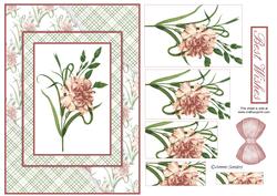 Beautiful Floral Torn Edge Effect Card Front