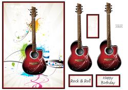 Guitar Card Front with Images for Layering