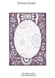 Funky Swirls Frame Effect Card Front