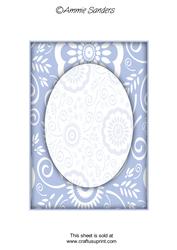 Funky Swirls Frame Effect Card Front
