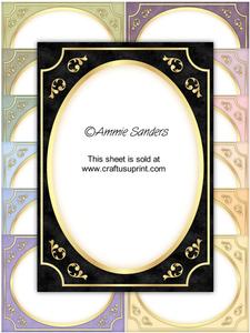 Subtle Shades Fancy Gold A5 Card Fronts