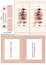 Vintage Ladies in Pink Flip Card Kit
