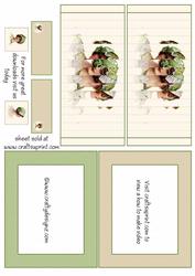 Vintage Ladies in Green Flip Card Kit