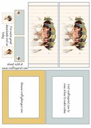 Vintage Ladies in Blue Flip Card Kit