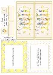 Yellow Baby Congratulations Flip Card Kit