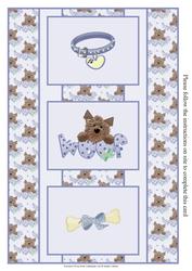 Cute Little Boy Puppy 3 Panel Foldback