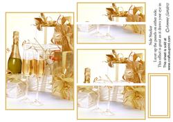 Celebration Wine Glasses and Champagne Stacker Card