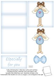 Pretty Blue Angel 5 Minute Easel Card