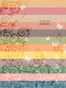 Flourishes & Butterflies Earthy Shades Backing Papers