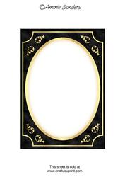 Black Fancy Gold A5 Card Front