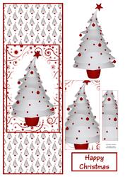 Contempory Christmas Tree with Red Baubles
