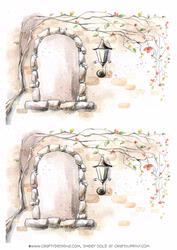 2 A5 Backgrounds for Your Decoupage Ladies & Rubber Stamps