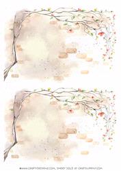 2 A5 Backgrounds for Your Decoupage Ladies & Rubber Stamps