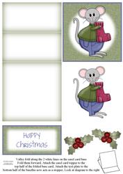 Cute Christmas Mouse 5 Minute Easel Card