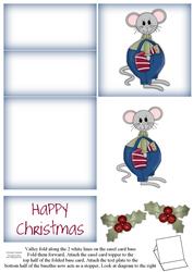 Cute Christmas Mouse 5 Minute Easel Card