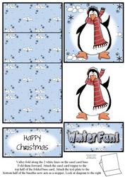 Brand New Penguin & Snowballs Christmas 5 Minute Easel Card