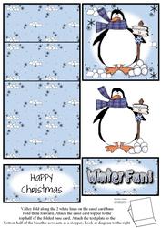 Brand New Penguin & Snowballs Christmas 5 Minute Easel Card