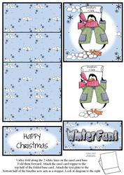Brand New Penguin & Snowballs Christmas 5 Minute Easel Card