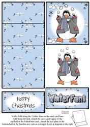 Brand New Penguin & Snowballs Christmas 5 Minute Easel Card