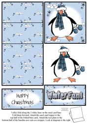 Brand New Penguin & Snowballs Christmas 5 Minute Easel Card