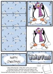 Brand New Penguin & Snowballs Christmas 5 Minute Easel Card