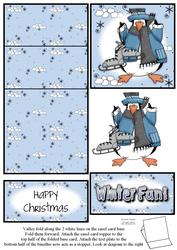 Brand New Penguin & Snowballs Christmas 5 Minute Easel Card