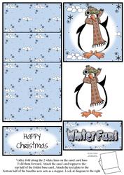 Brand New Penguin & Snowballs Christmas 5 Minute Easel Card