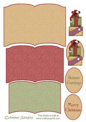 Super Cute Christmas Teddy & Pressies Open Book Topper