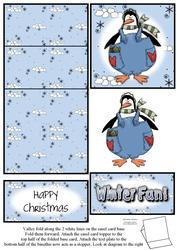 Brand New Penguin & Snowballs Christmas 5 Minute Easel Card