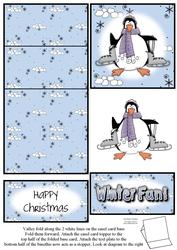 Brand New Penguin & Snowballs Christmas 5 Minute Easel Card