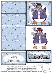 Brand New Penguin & Snowballs Christmas 5 Minute Easel Card