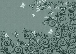 Flourishes & Butterflies Rich Shade A4 Backing Paper