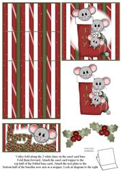 Brand New Christmas Mice 5 Minute Easel Card