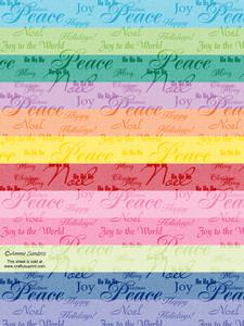 Bright Shades Christmas Sentiments Backing Papers