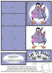 Penguin & Snowflakes 5 Minute Easel Card