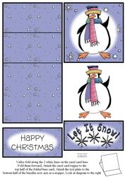 Penguin & Snowflakes 5 Minute Easel Card