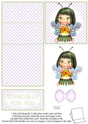 Cute Peapot Fairy 5 Minute Easel Card