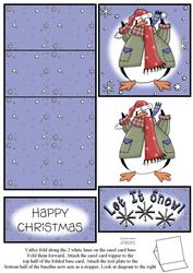 Penguin & Snowflakes 5 Minute Easel Card