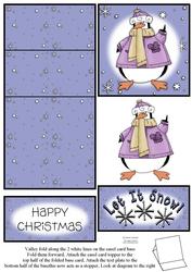 Penguin & Snowflakes 5 Minute Easel Card