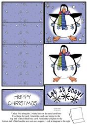 Penguin & Snowflakes 5 Minute Easel Card