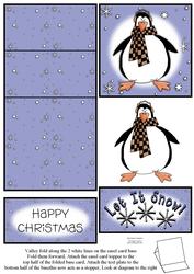 Penguin & Snowflakes 5 Minute Easel Card
