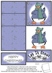 Penguin & Snowflakes 5 Minute Easel Card